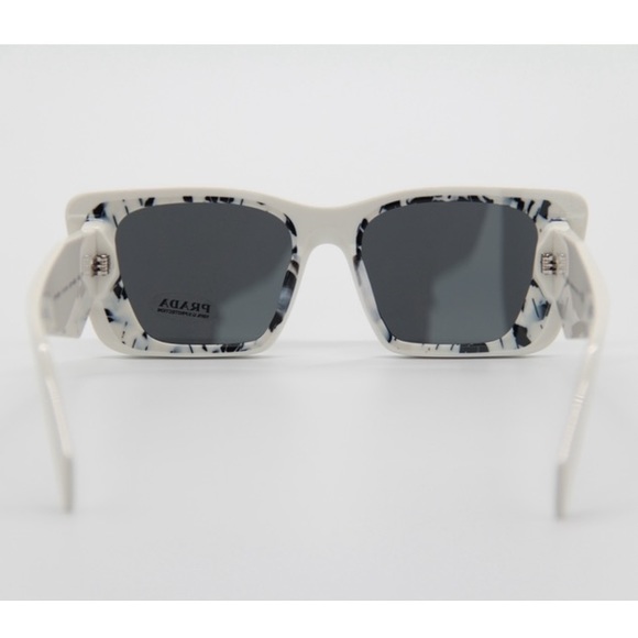 NEW PRADA SPR08Y 02V-5S0 WHITE CAT EYE SUNGLASSES PR 08YS EYEWEAR PRADA PR08YS - Picture 6 of 12